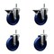 Service Caster 5'' Solid Poly Wheel Swivel 7/16'' Grip Ring Stem Caster Set 2 Brakes, 4PK SCC-GR20S514-SPUS-PLB-716138-2-S-2 - alternate 1
